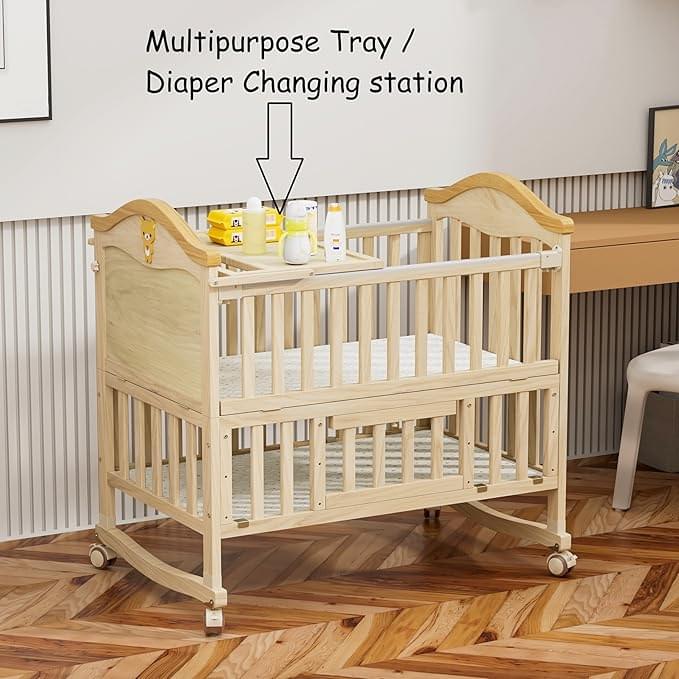 Baby Teddy Patented 11 in 1 Multifunctional Baby Crib - Image 3