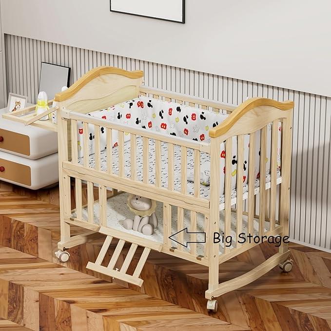 Baby Teddy Patented 11 in 1 Multifunctional Baby Crib - Image 5