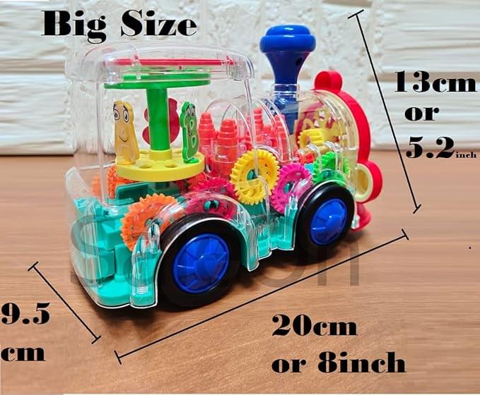 SaleOn Big Size Electric Gear Train Toys with Cool Light & Sound Effect Automatic 360 Degree Rotating - Image 2