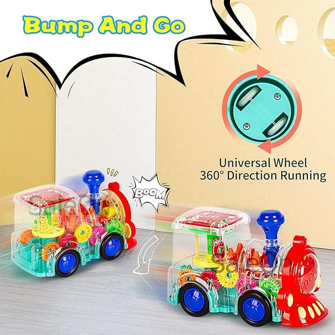 SaleOn Big Size Electric Gear Train Toys with Cool Light & Sound Effect Automatic 360 Degree Rotating - Image 5